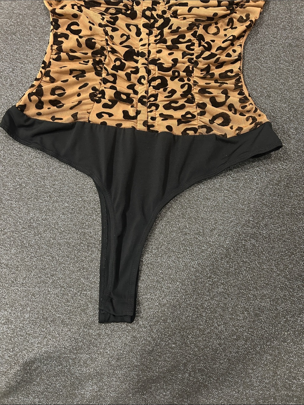 Windsor Leopard Print Long Sleeve Bodysuit Sz S - Picture 5 of 13